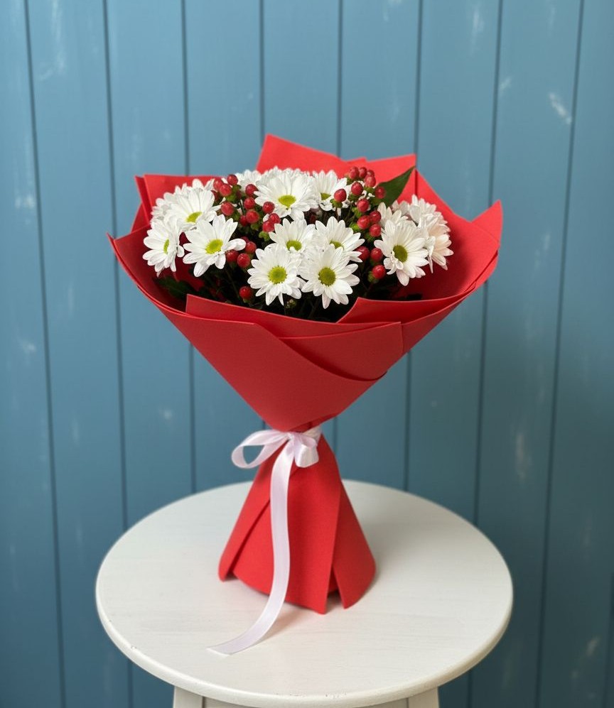 Букет цветов из: Хризантемы в Пролетарий