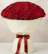 Букет 101 Красная роза Милано в Пролетарий