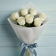 Букет 7 Белых роз Эдлесс Лав в Пролетарий