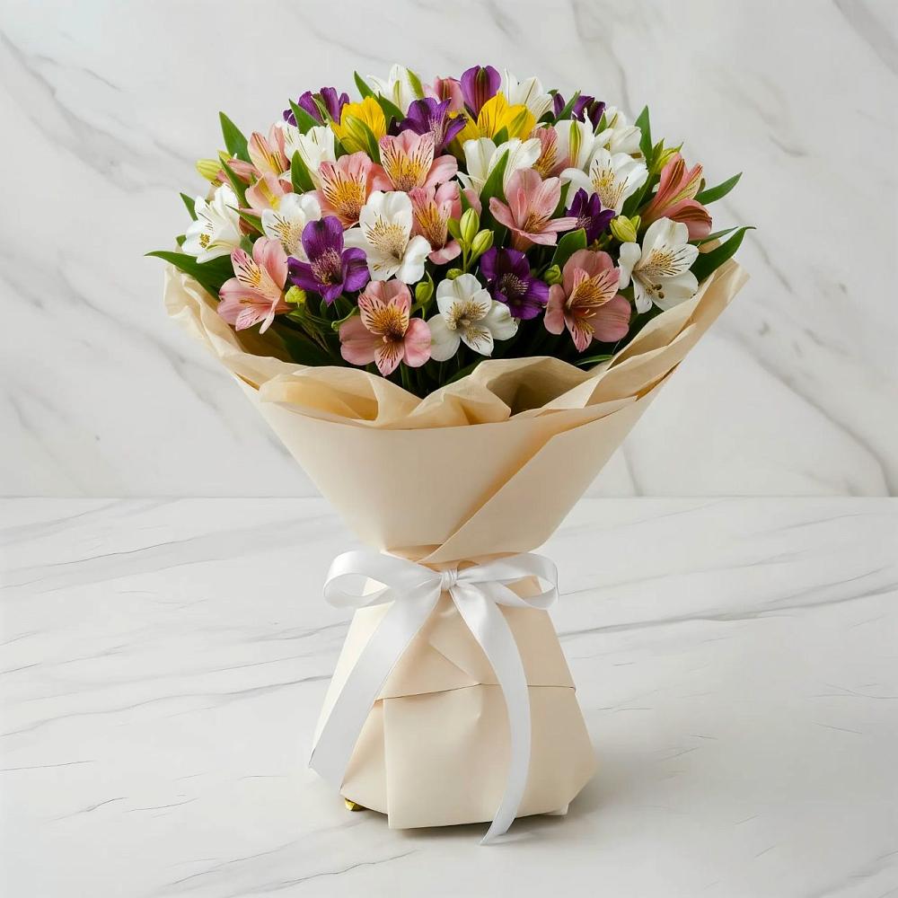 Букет цветов из: Альстромерии в Пролетарий