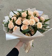 Букет Кремовые розы Латте в Пролетарий