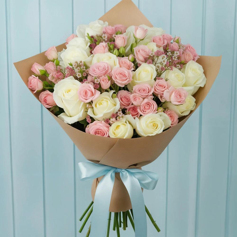 Букет цветов из: Розы в Пролетарий