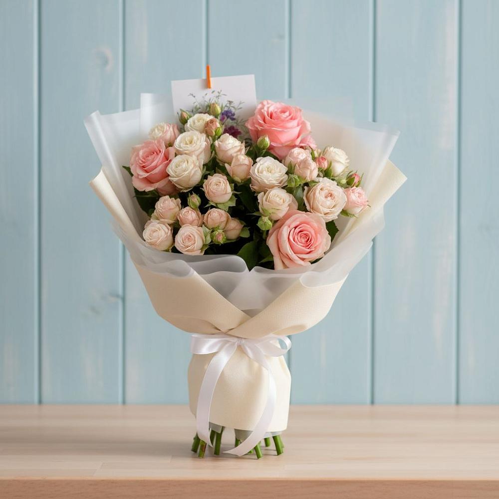 Букет цветов из: Розы в Пролетарий