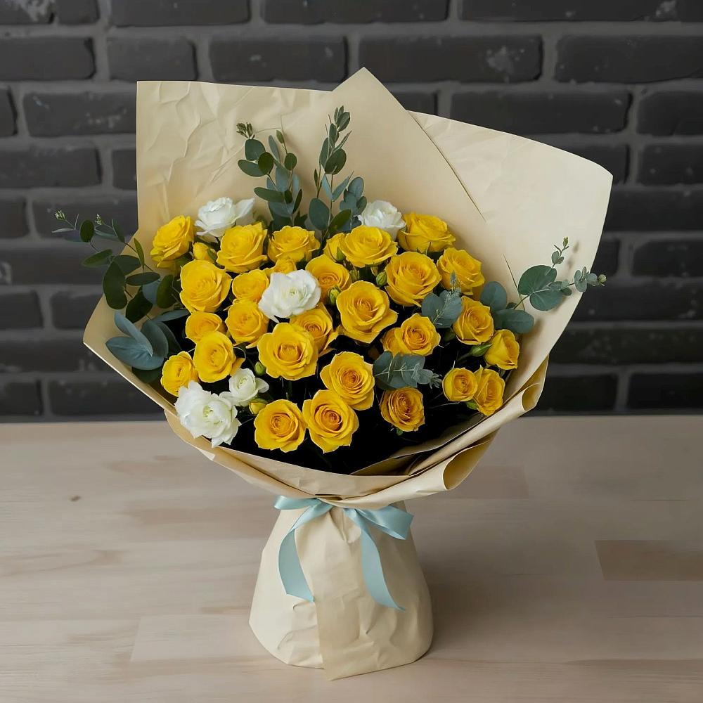 Букет цветов из: Розы в Пролетарий