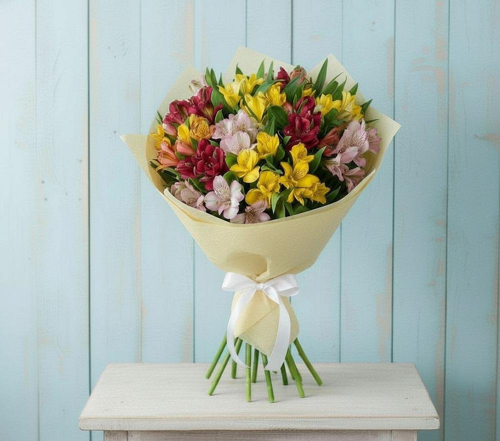 Букет цветов из: Альстромерии в Пролетарий