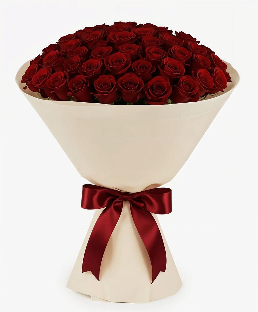 Букет 101 Бордовая роза Блэк Бакарра в Пролетарий