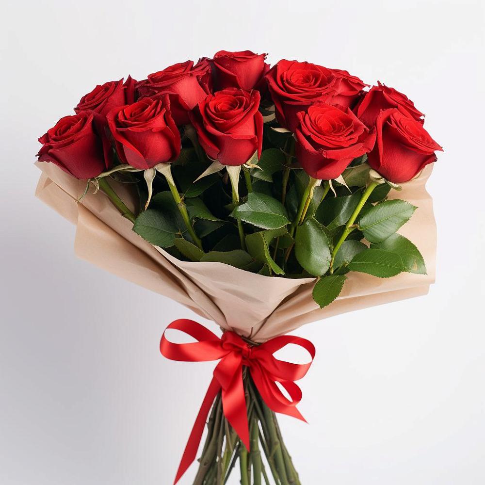 Букет 11 Красных роз Эдлесс Лав в Пролетарий